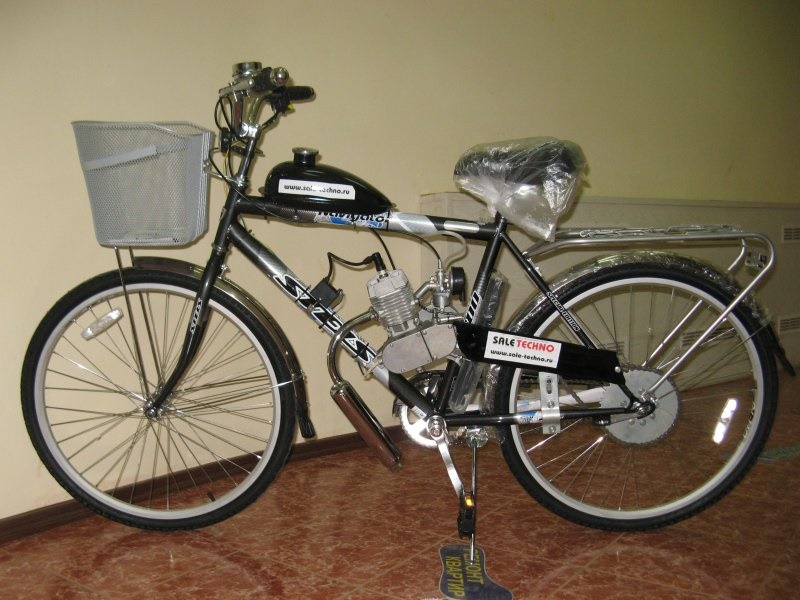 Велосипед с мотором и бензиновые двигатели для велосипедов