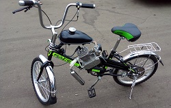 Мотовелосипеды - велосипеды с мотором, велосипед с бензиновым двигателем цена, купить в Киеве